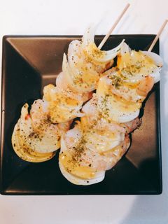 ☆ソースまで旨い!エビと玉ねぎの串焼き☆-レシピのメイン写真
