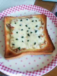 納豆チーズトースト-レシピのメイン写真
