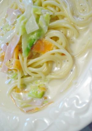 ダイエットに☆ビタミンカラーの豆乳パスタ-レシピのメイン写真