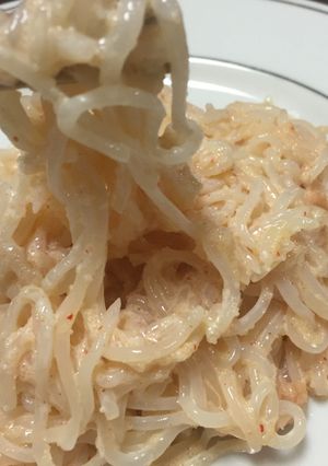 糖質制限 明太クリームパスタ-レシピのメイン写真