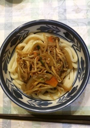 モヤシと挽肉のカレーうどん-レシピのメイン写真