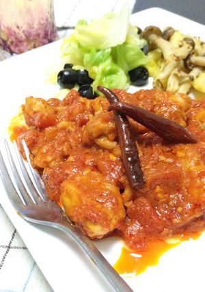 鶏もも肉のアラビアータソース煮込み-レシピのメイン写真