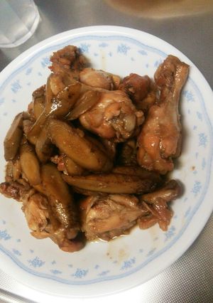 超簡単！ 手羽元 ごぼう の めんつゆ煮-レシピのメイン写真