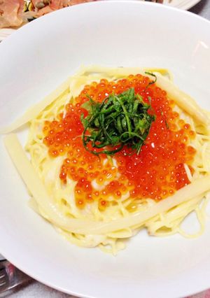 白アスパラガスといくらのクリームパスタ♡-レシピのメイン写真