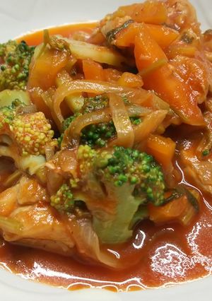 野菜たっぷり♪鶏肉のトマト煮込み-レシピのメイン写真