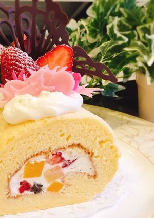 しっとりふわふわ〜♡ロールケーキ-レシピのメイン写真