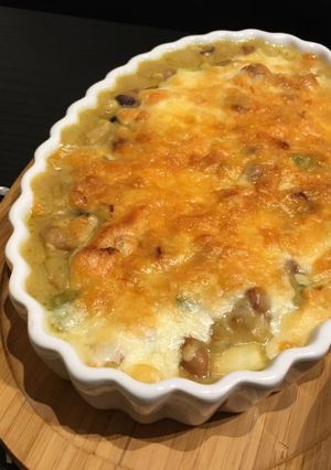 ネギと鶏肉のビーンズグラタン♡-レシピのメイン写真