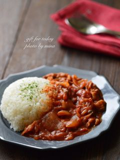 ルウなし!家の材料で豚こまハヤシライス-レシピのメイン写真