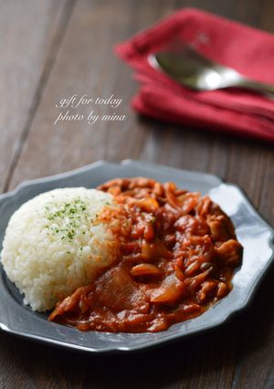 ルウなし!家の材料で豚こまハヤシライス-レシピのメイン写真