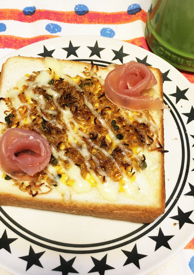 ちりめん山椒と生ハムのチーマヨトースト-レシピのメイン写真