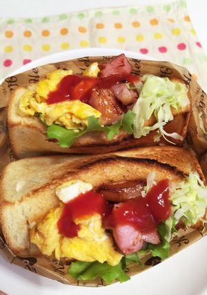 ポケットサンド☆ベーコンエッグ-レシピのメイン写真