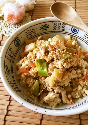 野菜玉と豆腐だけ*簡単シンプル♪炒り豆腐-レシピのメイン写真