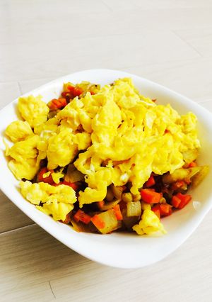 野菜たっぷり卵のせ-レシピのメイン写真