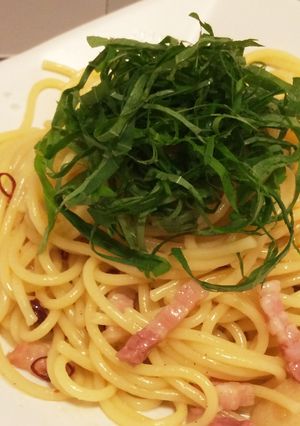 ベーコンと大葉の和風ペペロンチーノ-レシピのメイン写真
