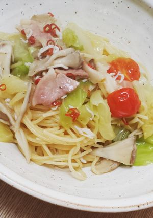 新キャベツとしらすのペペロンチーノ-レシピのメイン写真