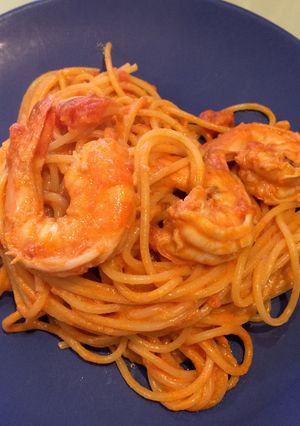 海老 トマトクリームパスタ-レシピのメイン写真