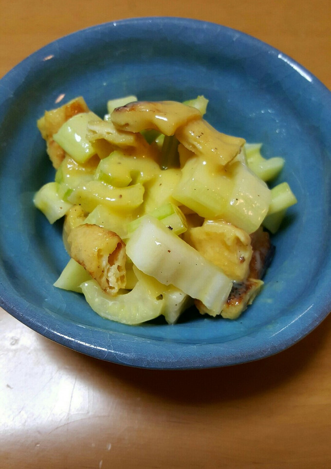 セロリと油揚げのからし酢みそ和え-レシピのメイン写真