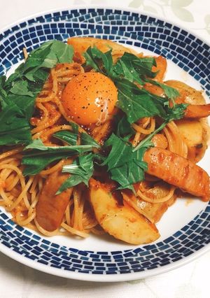 新じゃがのチリトマトパスタ-レシピのメイン写真