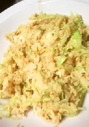 油なし、キャベツの玉子からめ、簡単！-レシピのメイン写真