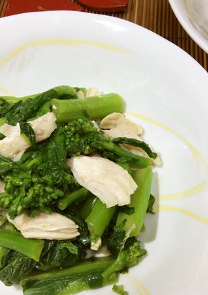 菜の花とササミのからし醤油和え-レシピのメイン写真