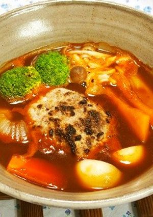 直火焼きハンバーグのデミシチュー-レシピのメイン写真