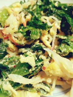 わさび菜のたまごとじ-レシピのメイン写真