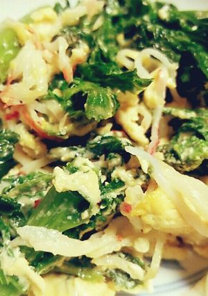 わさび菜のたまごとじ-レシピのメイン写真