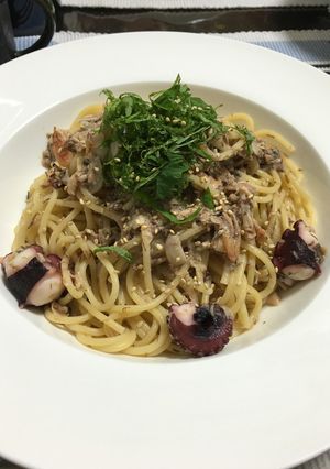 鯖とタコの和風パスタ-レシピのメイン写真