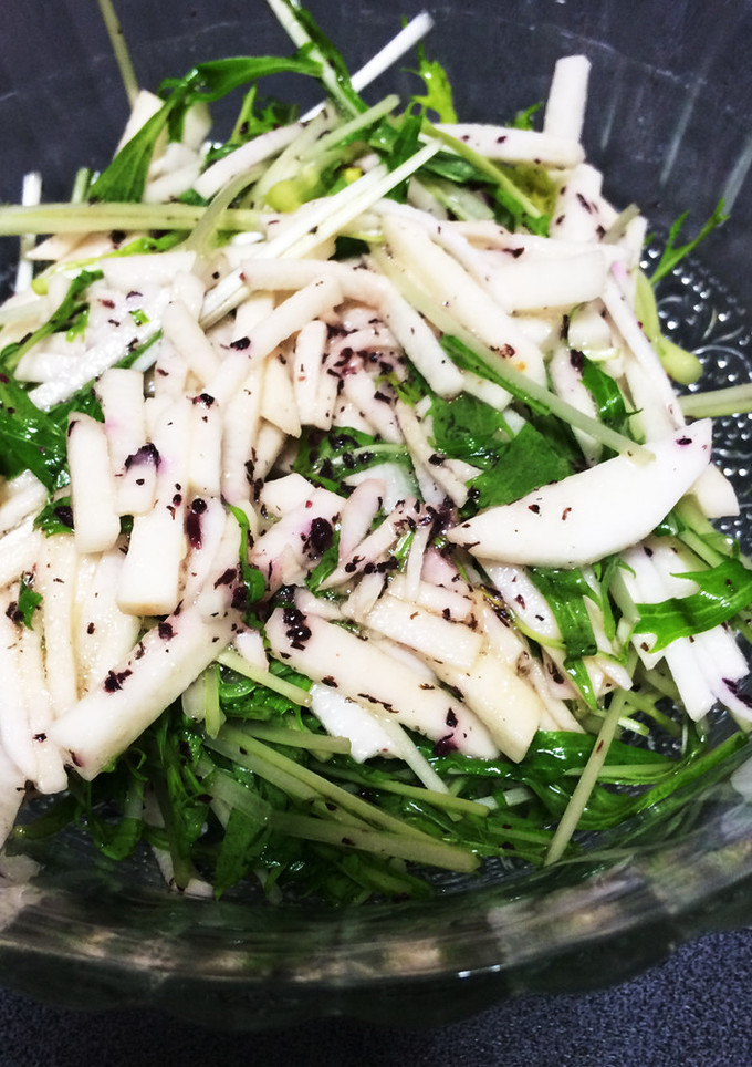 長芋と水菜の和風サラダ-レシピのメイン写真