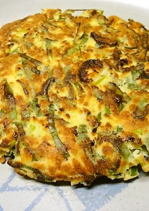 大豆粉とねぎでお好み焼き-レシピのメイン写真