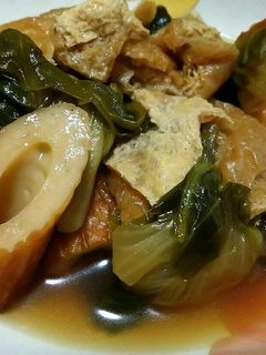 ちくわと油揚げと小松菜の煮物-レシピのメイン写真