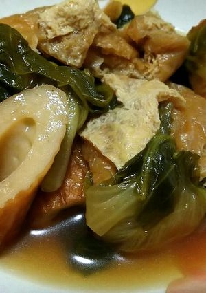 ちくわと油揚げと小松菜の煮物-レシピのメイン写真