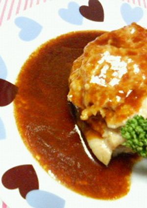 絶妙デミソースで♡ダブルチキンバーグ♡-レシピのメイン写真
