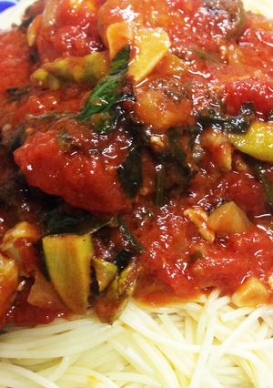 ボリューム満点！鶏肉のトマトパスタ-レシピのメイン写真