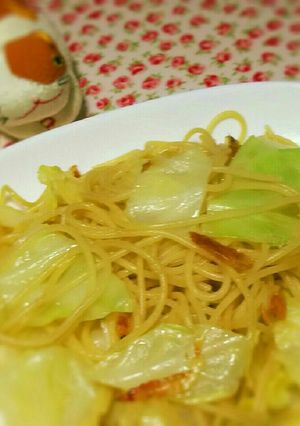 桜えびと春キャベツの春パスタ!-レシピのメイン写真