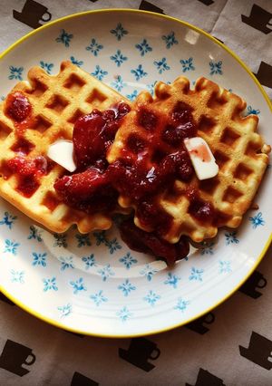 米粉と小麦粉のワッフル-レシピのメイン写真