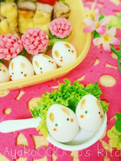 イースターにも♪簡単うずら卵うさぎ-レシピのメイン写真