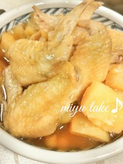 手羽先とじゃが芋と大根の煮物♪-レシピのメイン写真