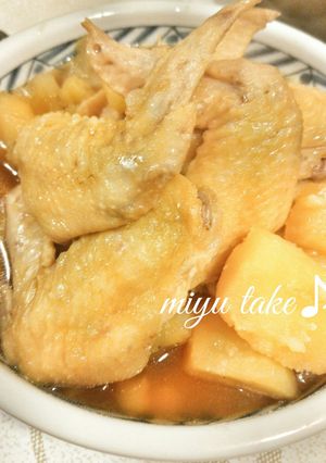 手羽先とじゃが芋と大根の煮物♪-レシピのメイン写真