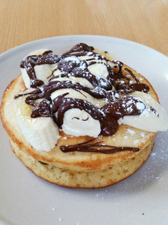 チョコバナナとバニラアイスのホットケーキ-レシピのメイン写真