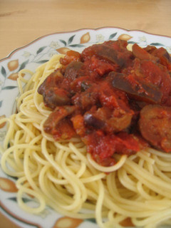ナスのトマトソースパスタ-レシピのメイン写真