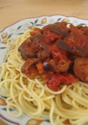 ナスのトマトソースパスタ-レシピのメイン写真