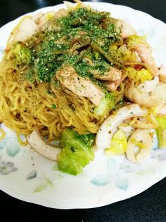 サーモンとタコの旨塩焼きラーメン-レシピのメイン写真