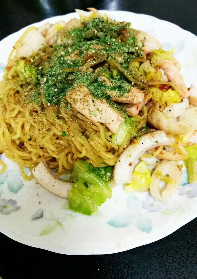 サーモンとタコの旨塩焼きラーメン-レシピのメイン写真