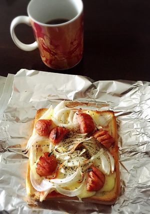 載せて焼くだけ！満腹ピザトースト-レシピのメイン写真