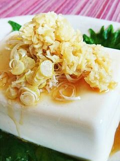 晩酌のお供 酢しょうがとねぎ塩の冷奴-レシピのメイン写真