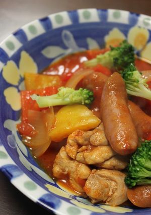 ストウブde鶏肉のトマト煮♪-レシピのメイン写真