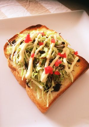 ラーマバターの風味でキャベツ焼きトースト-レシピのメイン写真