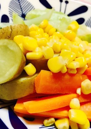 ノンオイル☆お酢のさっぱり温野菜サラダ-レシピのメイン写真