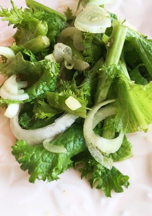 わさび菜と新玉ねぎのサラダ-レシピのメイン写真